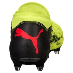 Chuteira Campo Puma Future 18.4 FG BDP - Amarelo e Vermelho - styletenis