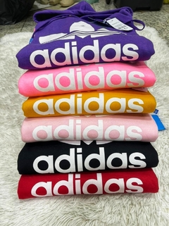 BLUSA MOLETON ADIDAS CORES FEMININA - styletenis