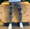 CALÇA JEANS MASCULINA CITY DENIM PRETA RASGADA