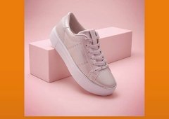 Tênis Azaleia Flatform Friso Metalizado Feminino - comprar online