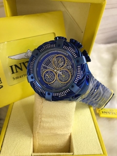 RELÓGIO INVICTA BOLT RESERVA - AZUL COM STRASS - comprar online