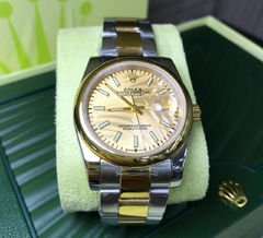 RELÓGIO ROLEX OYSTER PERPETUAL FEMININO - PRATA/DOURADO - comprar online