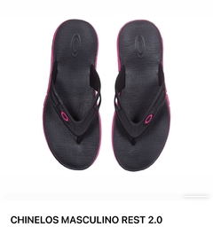 Chinelo Oakley Rest 2.0 Feminino - Preto/rosa