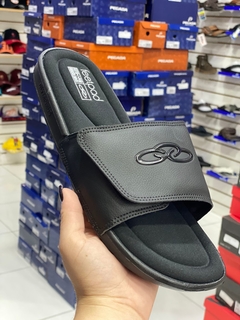 CHINELO OLYMPIKUS MELBOURNE - PRETO/BRANCO