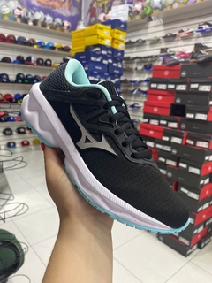 TÊNIS MIZUNO OPTMUS FEMININO - PRETO/PRATA/AZUL - loja online