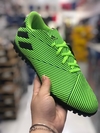 Chuteira Society Adidas Nemeziz 19 4 TF - Verde+Preto