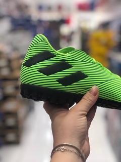 Chuteira Society Adidas Nemeziz 19 4 TF - Verde+Preto - comprar online