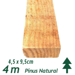 Viga de Pinus Natural (Bruta) Com Nó 4,5 x 9,5 x 400 cm - comprar online