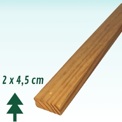 Ripa de Pinus Natural Com Nó 2 x 4,5 x 400 cm