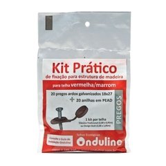 Kit Prático para Fixação Onduline - Vermelho