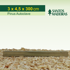 Ripa de Pinus Tratado (Autoclave) Com Nó 3 x 4,5 x 300 cm - loja online