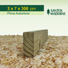 Ripa de Pinus Tratado (Autoclave) Com Nó 3 x 7 x 300 cm - comprar online