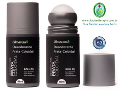 Desodorante Natural Prata Coloidal, Roll On Sem Perfume 55ml