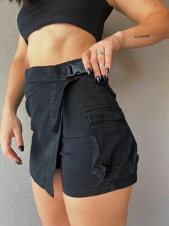 Short Pollera Negro - comprar online