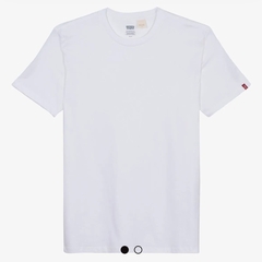 CAMISETA MASCULINA LEVI'S SLIM DETALHE MANGA | BRANCA - comprar online