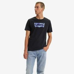 CAMISETA MASCULINA LEVI'S PRETA LOGO AZUL