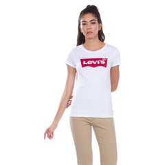 CAMISETA FEMININA LEVI'S LOGO CLÁSSICA BRANCA - loja online