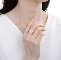 ANILLO AJUSTABLE DE PLATA DOBLE CON ZC DOUBLE 1000regalo para mujer, adolescente y niña, hecho en Italia - comprar online