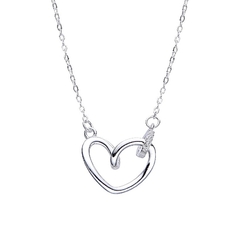 GARGANTILLA CORAZON HUECO PLATA 925 LOVE 1000