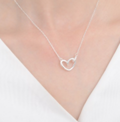 GARGANTILLA CORAZON HUECO PLATA 925 LOVE 1000 - comprar online