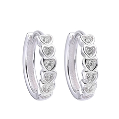 AROS DE PLATA 925 Y CIRCONES JAZMIN LOVE 1000