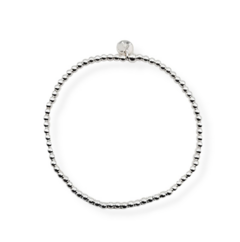 PULSERA ESLASTIZADA BOLITAS DE PLATA 925 LAURENCIA 1000