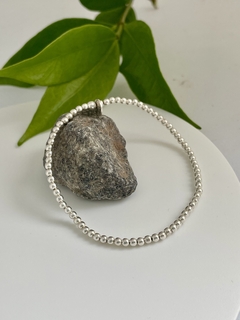 PULSERA ESLASTIZADA BOLITAS DE PLATA 925 LAURENCIA 1000 - Divinas Tentaciones Joyas