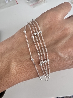 PULSERA DE PLATA 925 CADENA CON BOLITAS AISLADAS EFIMER 2020 - Divinas Tentaciones Joyas