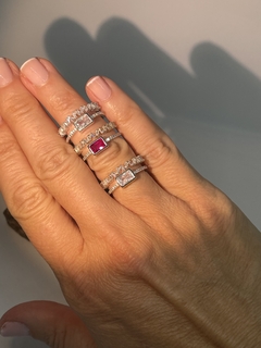 ANILLO AJUSTABLE DE PLATA DOBLE CON ZC DOUBLE 1000regalo para mujer, adolescente y niña, hecho en Italia - tienda online