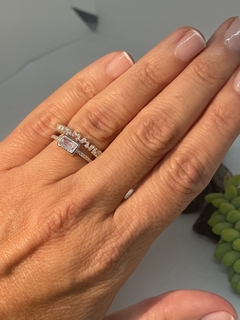 Imagen de ANILLO AJUSTABLE DE PLATA DOBLE CON ZC DOUBLE 1000regalo para mujer, adolescente y niña, hecho en Italia