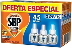 REFIL INSETICIDA LIQUIDO NO VIDRO SBP 45 NOITES KIT 3 UN - comprar online