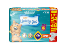 FRALDA DESCARTAVEL BABY SCOOBY DOO HYPER 1 PACOTE TAMANHO XG COM 54UN - Faxinando Brasil - Produtos de Higiene e Limpeza