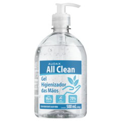 ÁLCOOL EM GEL 500 ML 70 º PUMP COM ALOE VERA ALL CLEAN AUDAX