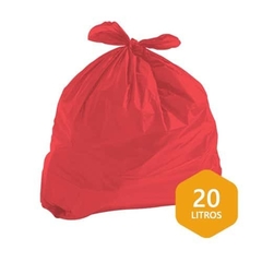 Saco de Lixo 20L 100Un Vermelho