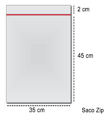 Saco Zip Bag 35×45 – Pacote com 100 unidades