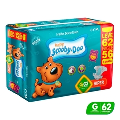 FRALDA DESCARTAVEL BABY SCOOBY DOO HYPER 1 PACOTE TAMANHO G COM 62UN - comprar online