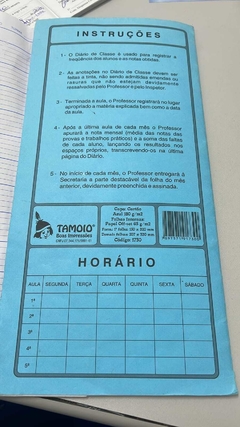 Diário de Classe mensal Azul Fino Tamoio 1730 - comprar online