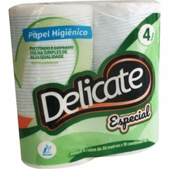 PAPEL HIGIÊNICO COM 04 UN FOLHA SIMPLES DELICATE