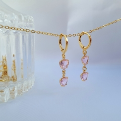 Argola Banhada | 3563 2 | Banhado a 1 milésimo de Ouro com camada de verniz e anti alérgico | Rosa