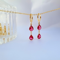 Argola Banhada | 3543 4 | Banhado a 1 milésimo de Ouro com camada de verniz e anti alérgico | Pink