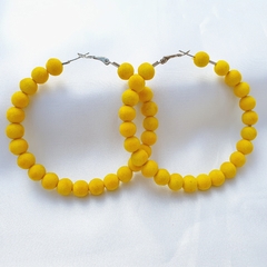 Argola Veludo | 3519 2 | Amarelo