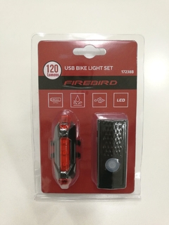 Luces recargable USB Fire Bird Delantera y Trasera - 120 Lumens