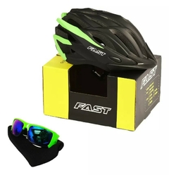 Combo Casco In Mould Marca Fast + Lentes Ciclismo.- - comprar online