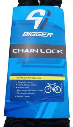 Cadena Linga Bicicleta Alta Seguridad Bigger 10x90mm