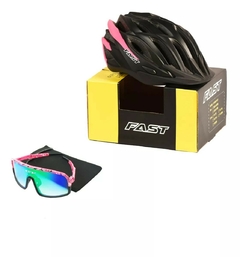 Combo Casco In Mould Marca Fast + Lentes Ciclismo.- - Koval Bikes