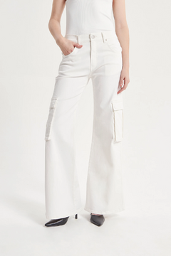 PANTALON CARGO GIGI WHITE - comprar online