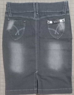 Saia Jeans Plus Size Saiaria Moda Evangélica Fashion Ex 08b - comprar online