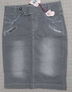 Saia Jeans Plus Size Saiaria Moda Evangélica Fashion Ex 08b