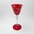 Taça de vinho em vidro vermelho veneziano