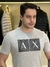 Camiseta Armani Exchange Slim Fit Detalhes Emborrachado Logo Assinatura Masculino